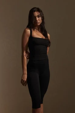 Monday Swimwear Acadia Cropped Legging - Black