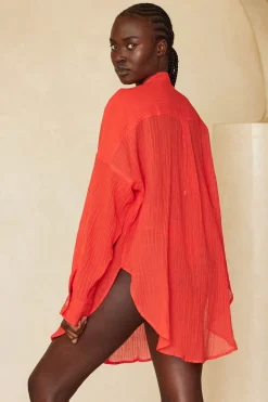 Monday Swimwear Barcelona Tunic - Crinkle Linen