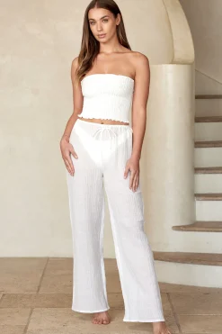 Monday Swimwear Belize Pant - Crinkle Linen