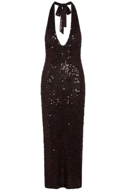 Monday Swimwear Catania Dress - Espresso Sequin