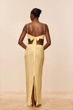 Monday Swimwear Fontelina Linen Skirt - Honey
