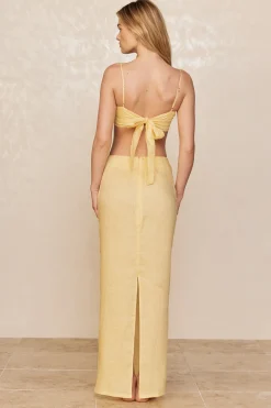 Monday Swimwear Fontelina Linen Skirt - Honey