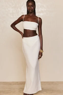 Monday Swimwear Fontelina Linen Skirt - White
