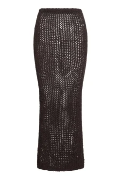 Monday Swimwear Fontelina Skirt - Espresso Petit Crochet