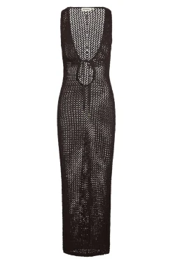 Monday Swimwear Monte Carlo Tie Dress - Espresso Petit Crochet