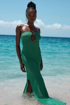 Monday Swimwear Montego Bandeau Dress - Pond Lace Crochet