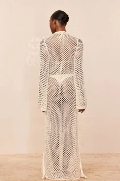 Monday Swimwear Montego Dress - Ivory Chunky Crochet