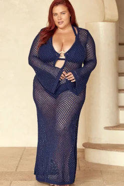 Monday Swimwear Montego Dress - Midnight Crochet
