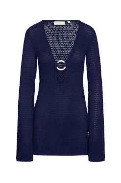 Monday Swimwear Montego Mini Dress - Midnight Lace Crochet