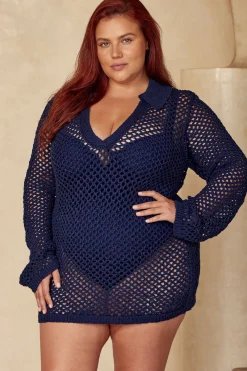 Monday Swimwear Newport Dress - Midnight Crochet