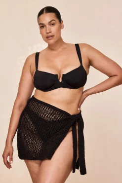 Monday Swimwear Santa Marta Sarong - Black Petit Crochet